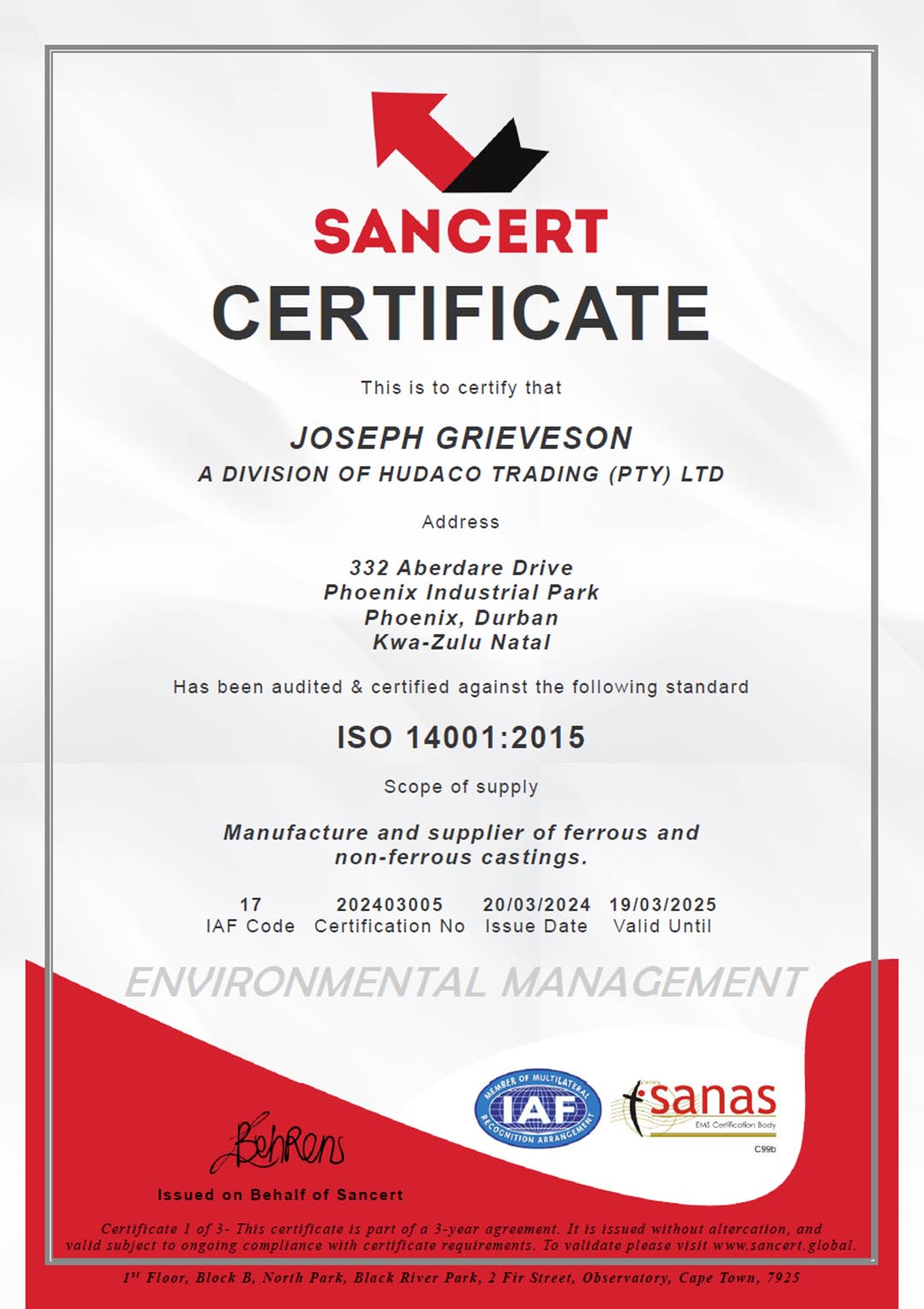 ISO 14001:2015